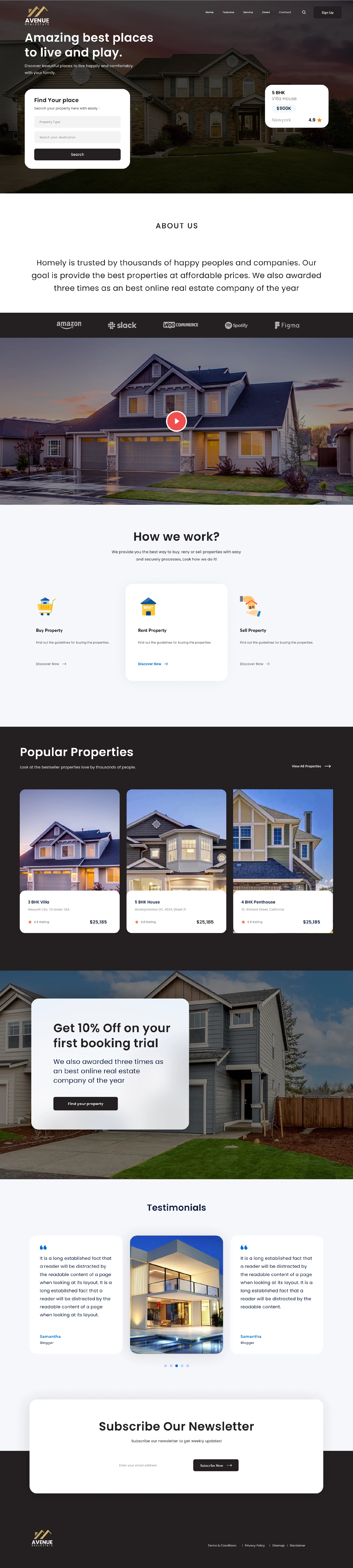 Real Estate Web UI/UX