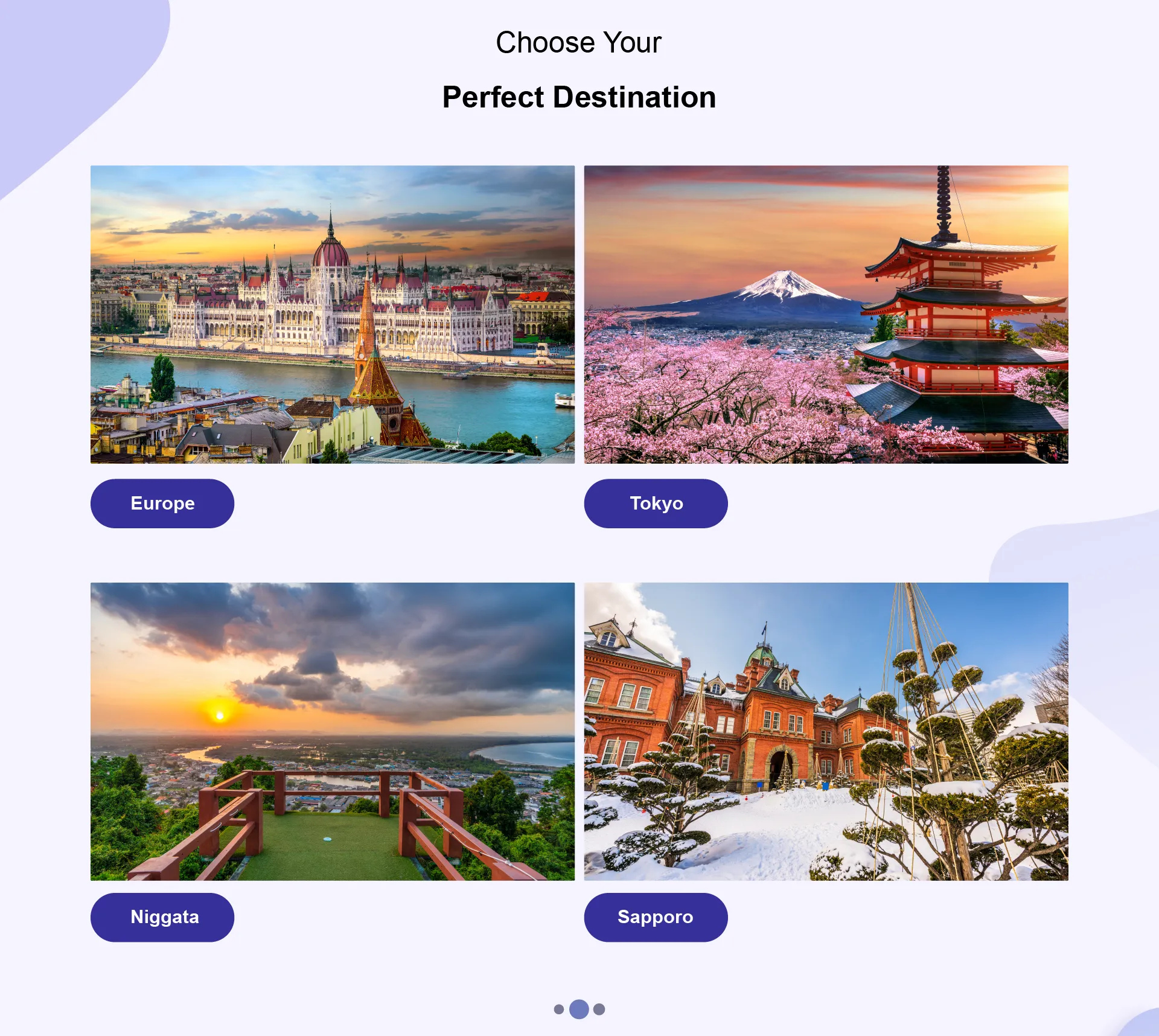 Travel Web Visuals