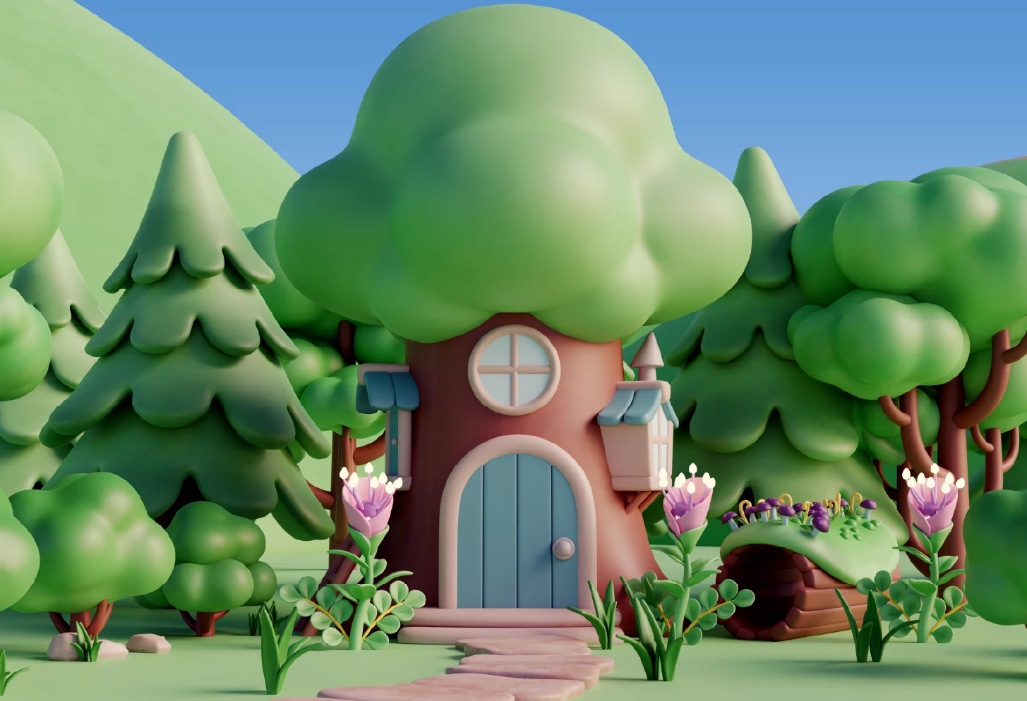 3D Cartoon Game Environment Design