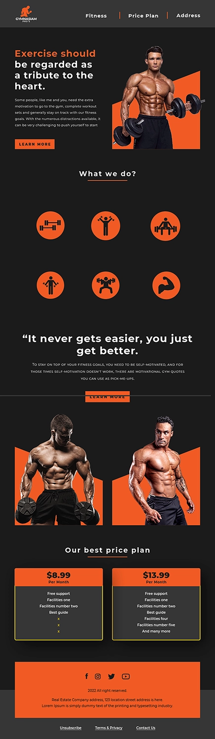 Gym Web UI/UX